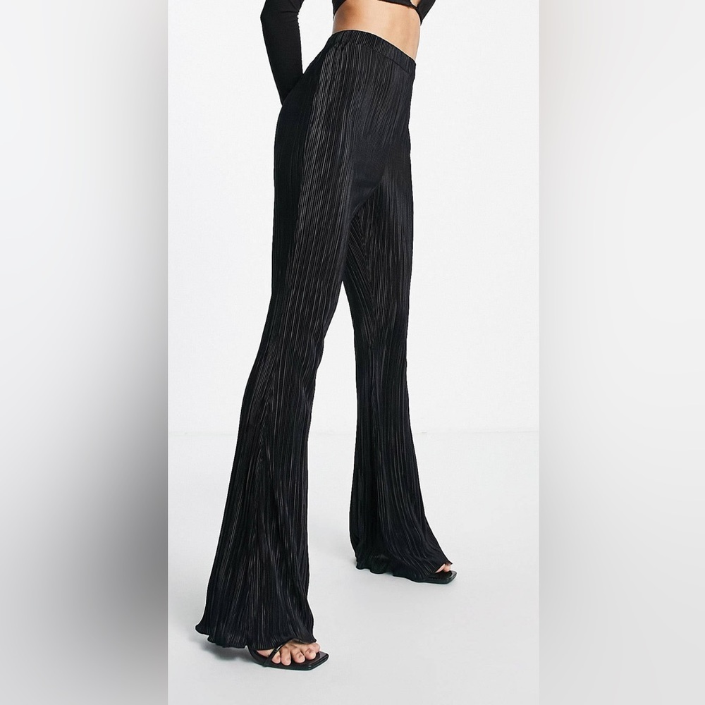 ASOS DESIGN Tall Plisse Flare Pants